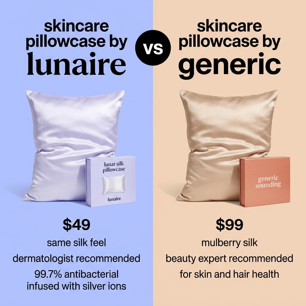 Lunaire vs. Competitor — Beauty Sleep Pillowcase Comparison Ad