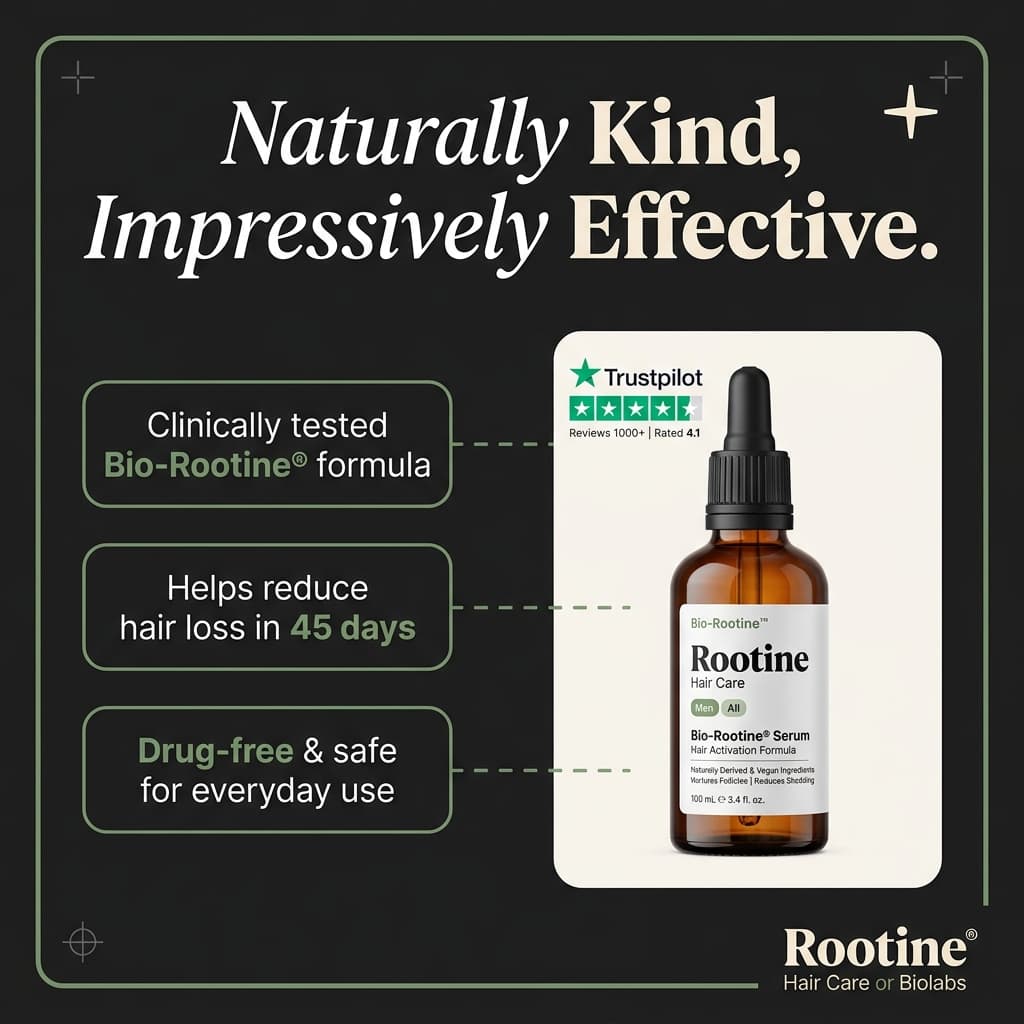 Rootine Hair Activation Serum — Dark Benefit Callout Ad