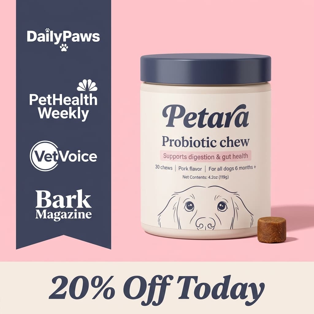 Petara Probiotic Chew — Press Credibility Product Hero Ad
