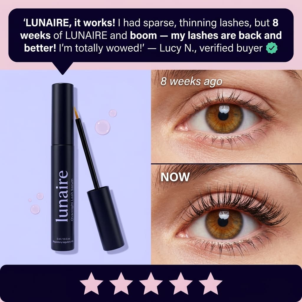 Lunaire — 8 Weeks to Lashes That Wow (Before & After)