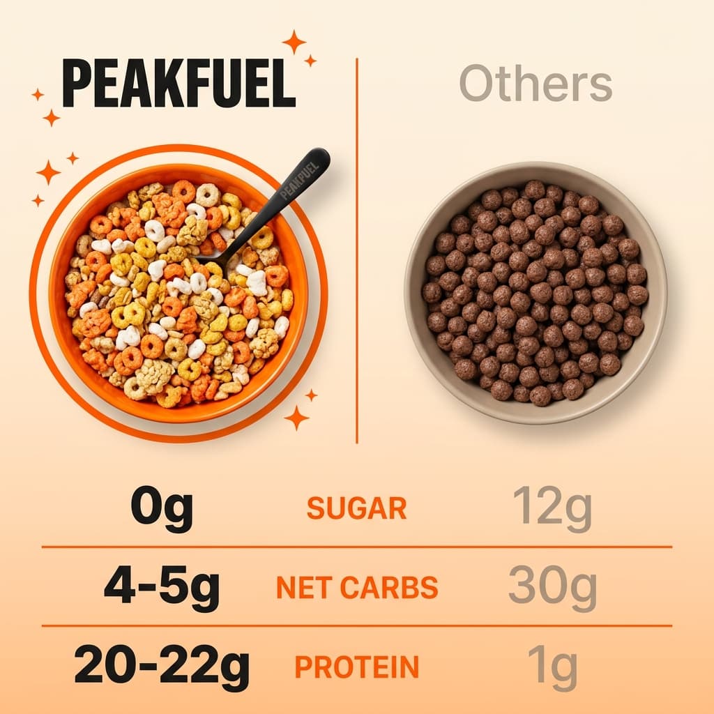 Peakfuel vs. Others — Nutritional Comparison Bowl Ad