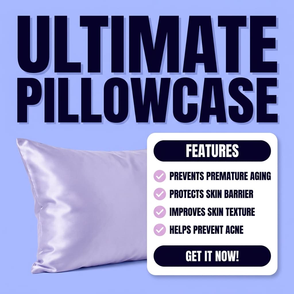 Lunaire "Ultimate Pillowcase" — Bold Feature Card Ad
