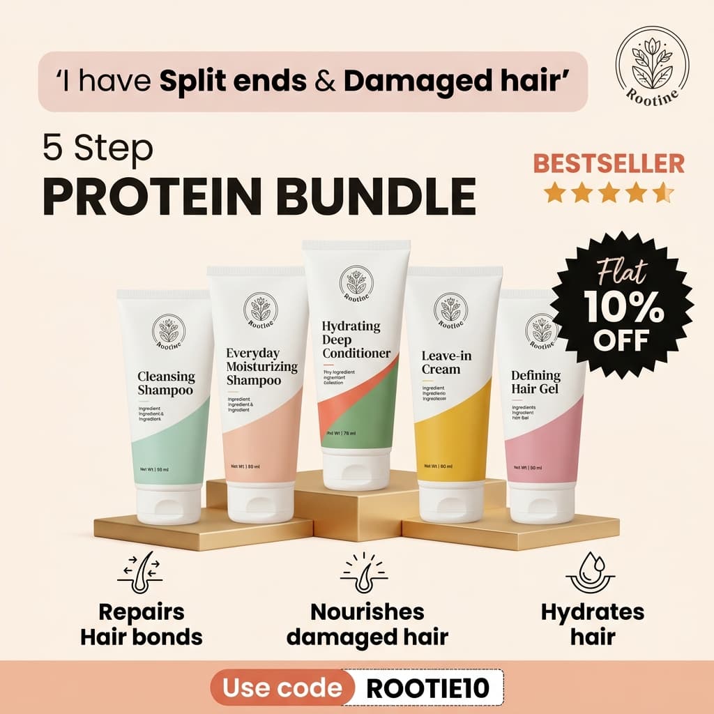 Rootine — 5 Step Protein Bundle for Split Ends & Damaged Hair