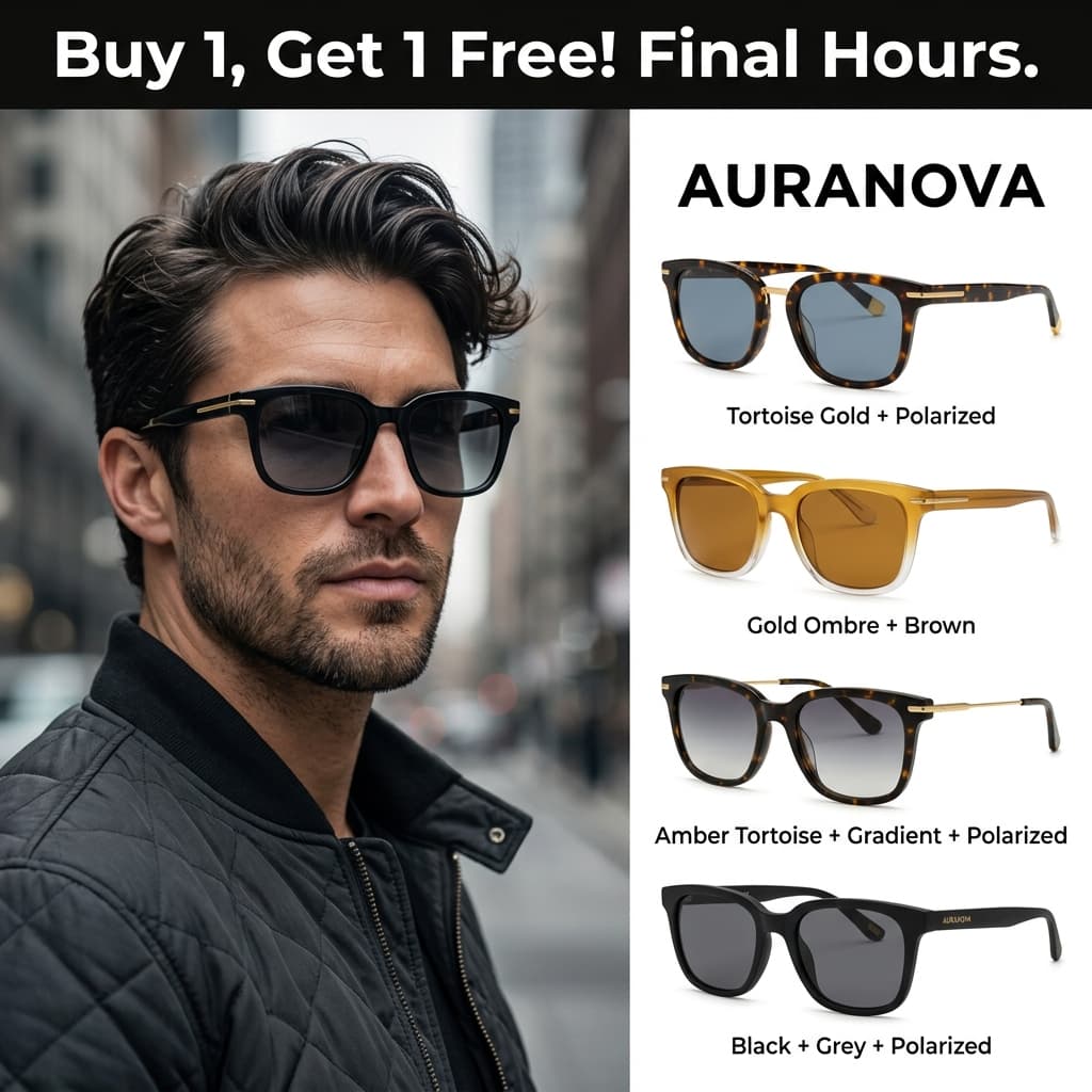 Auranova Buy 1 Get 1 Free — Sunglasses Collection Urgency Ad