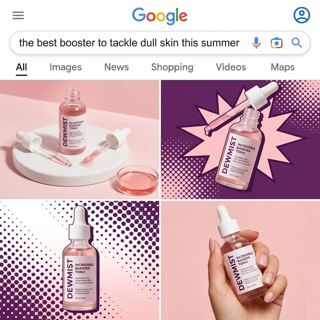 Dewmist "Best Booster" — Fake Google Search Results Ad