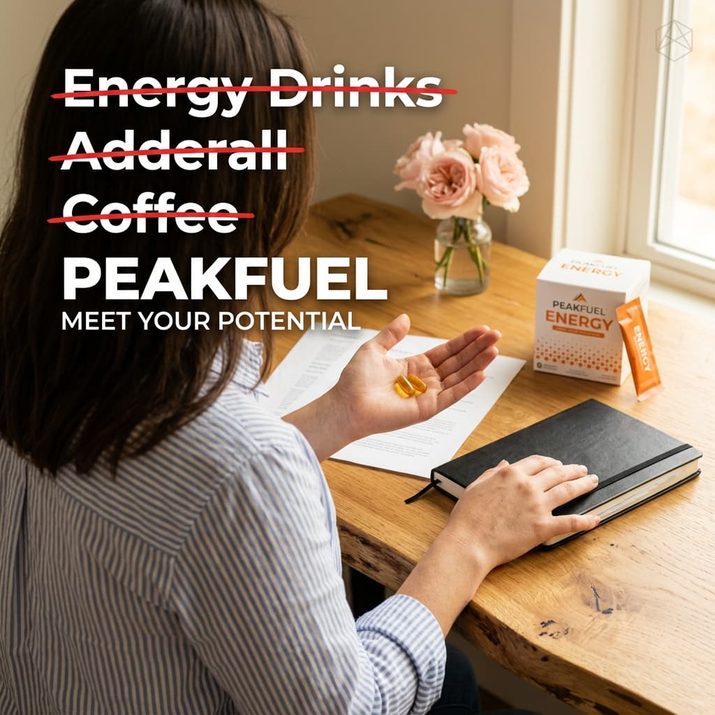 Peakfuel Energy Focus — Lifestyle Strikethrough Ad