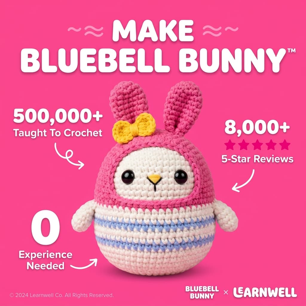 Learnwell Crochet Kit — Bunny Amigurumi Hero Ad