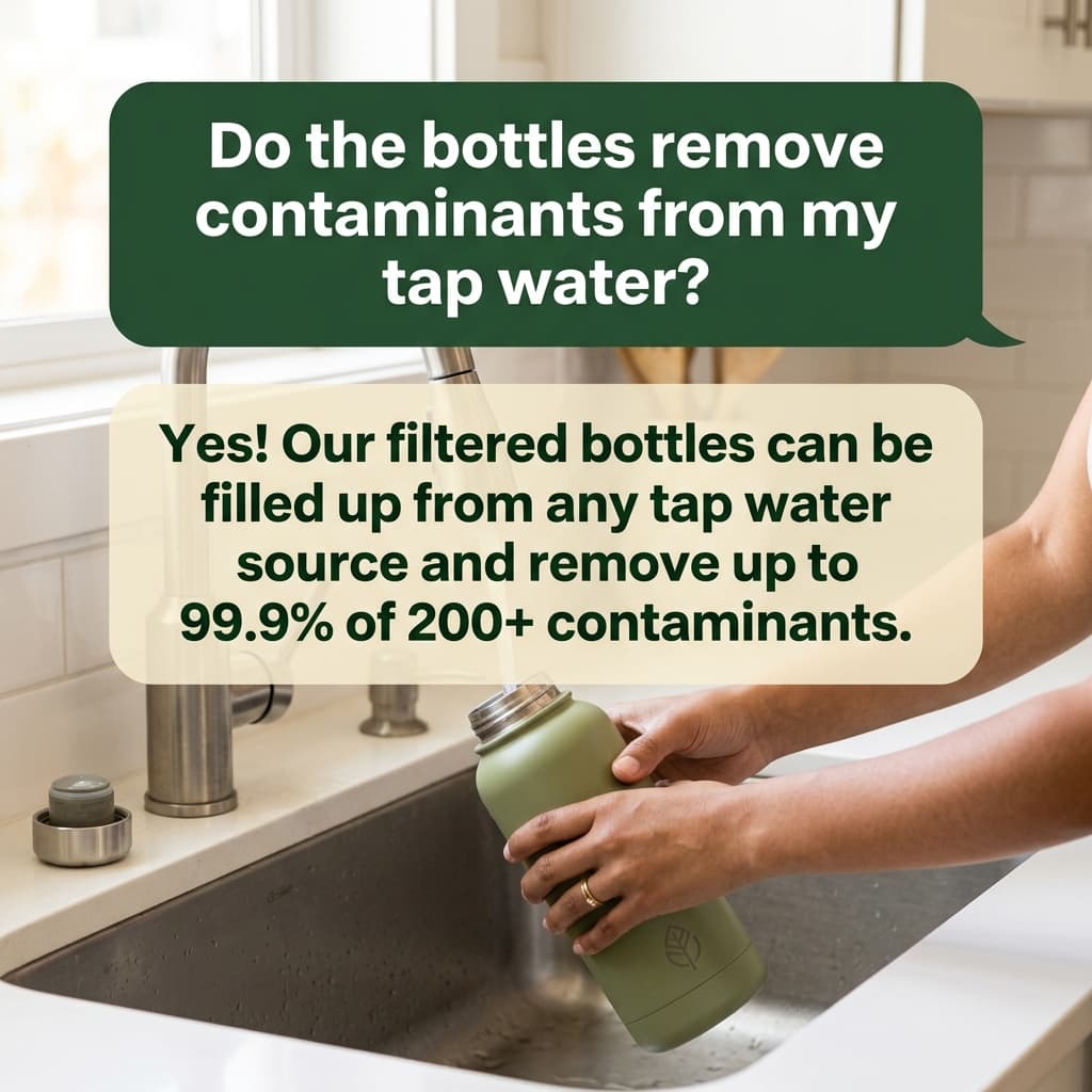 Greenprint Filtered Bottle — FAQ Q&A Chat-Style Ad