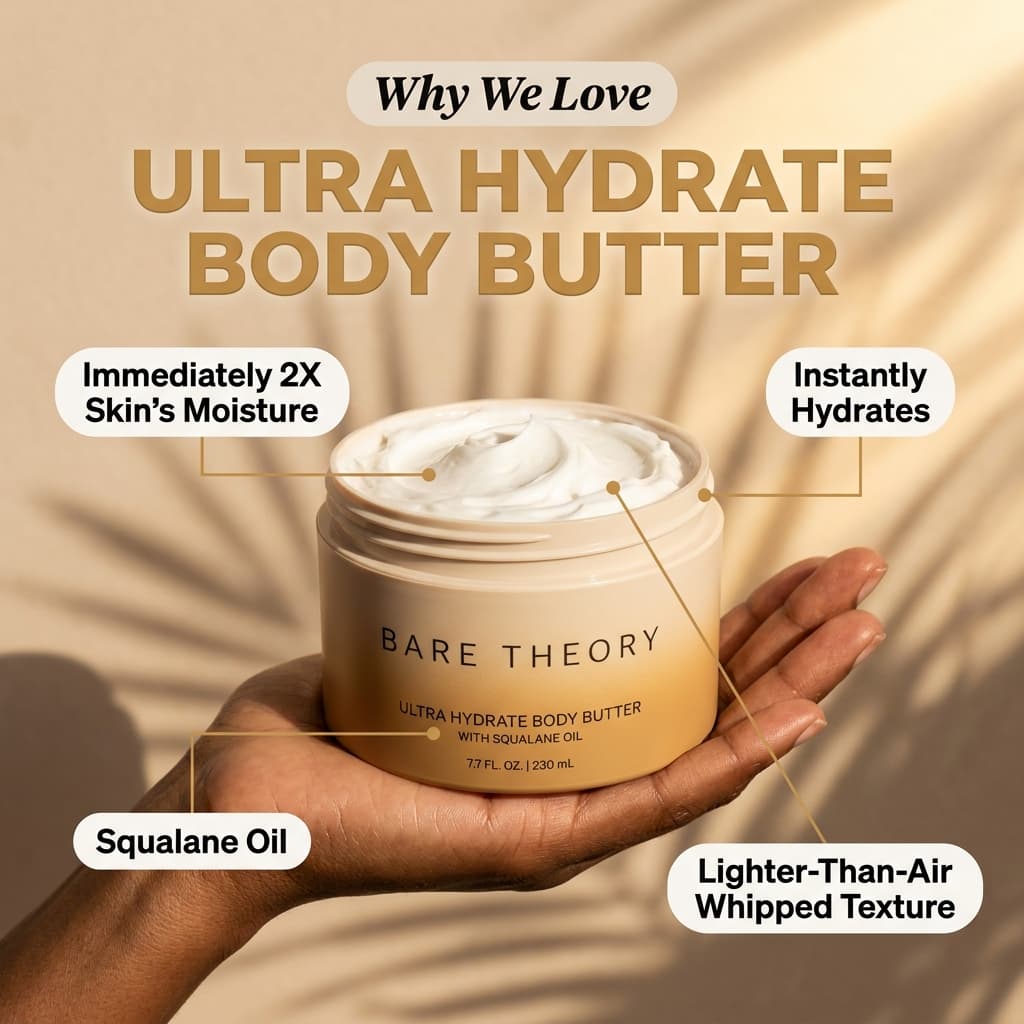 Bare Theory Ultra Hydrate Body Butter — Product Hero Feature Ad
