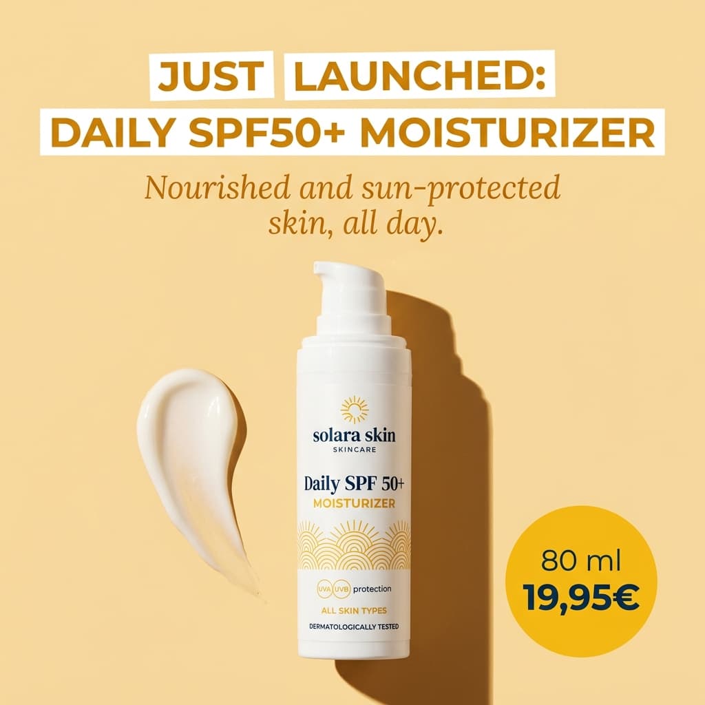 Solara Skin Daily SPF 50+ Moisturizer — New Launch Product Hero Ad