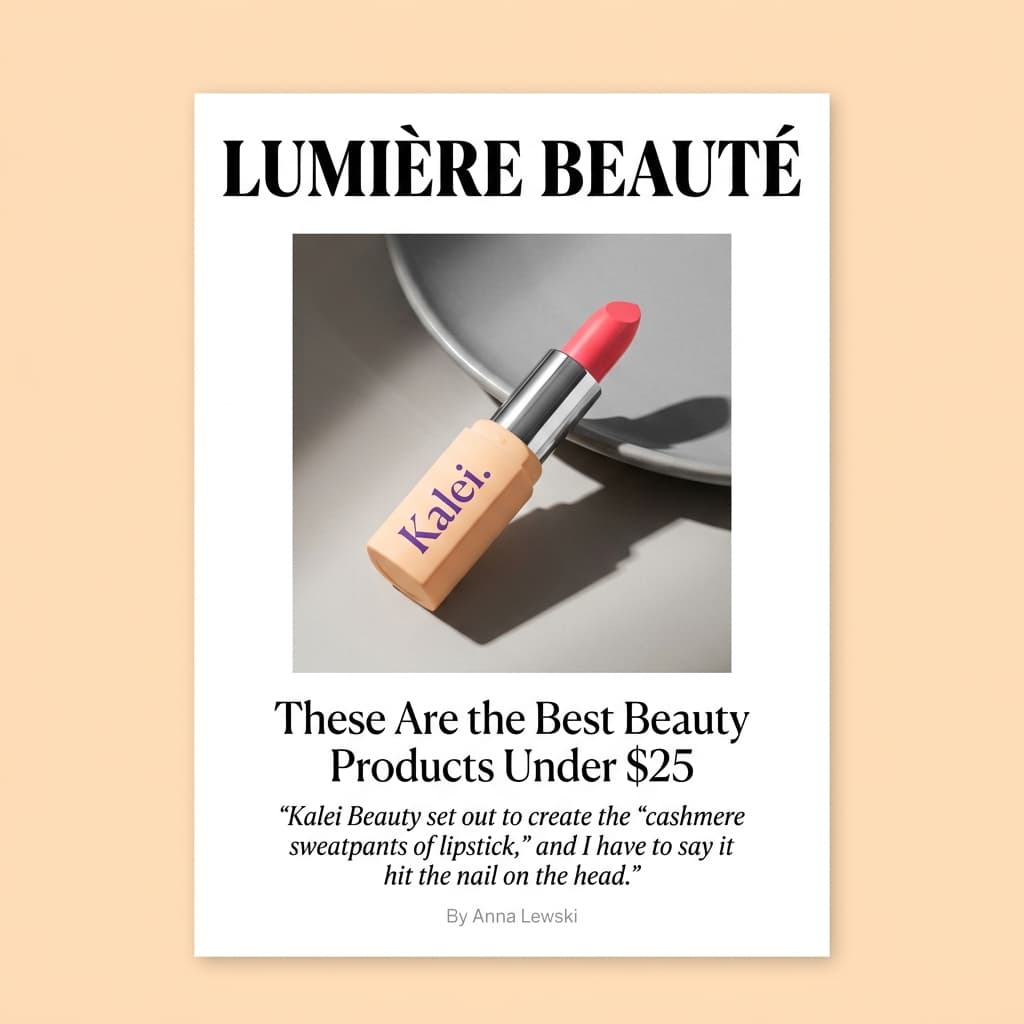 Kalei Beauty "Best Beauty Products Under $25" — Editorial Feature Ad