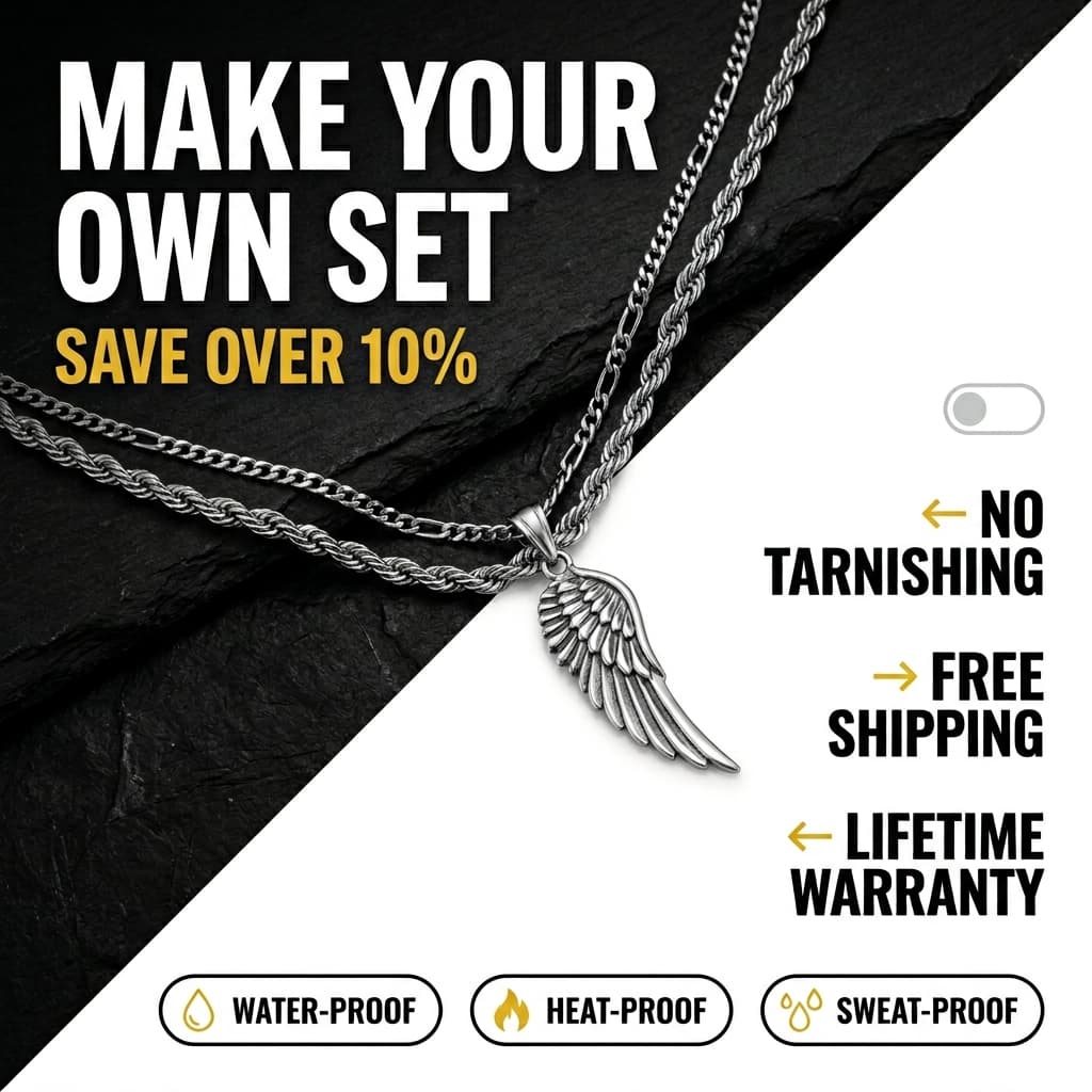 Auranova Men's Chain Set — Diagonal Split Benefit Callout Ad