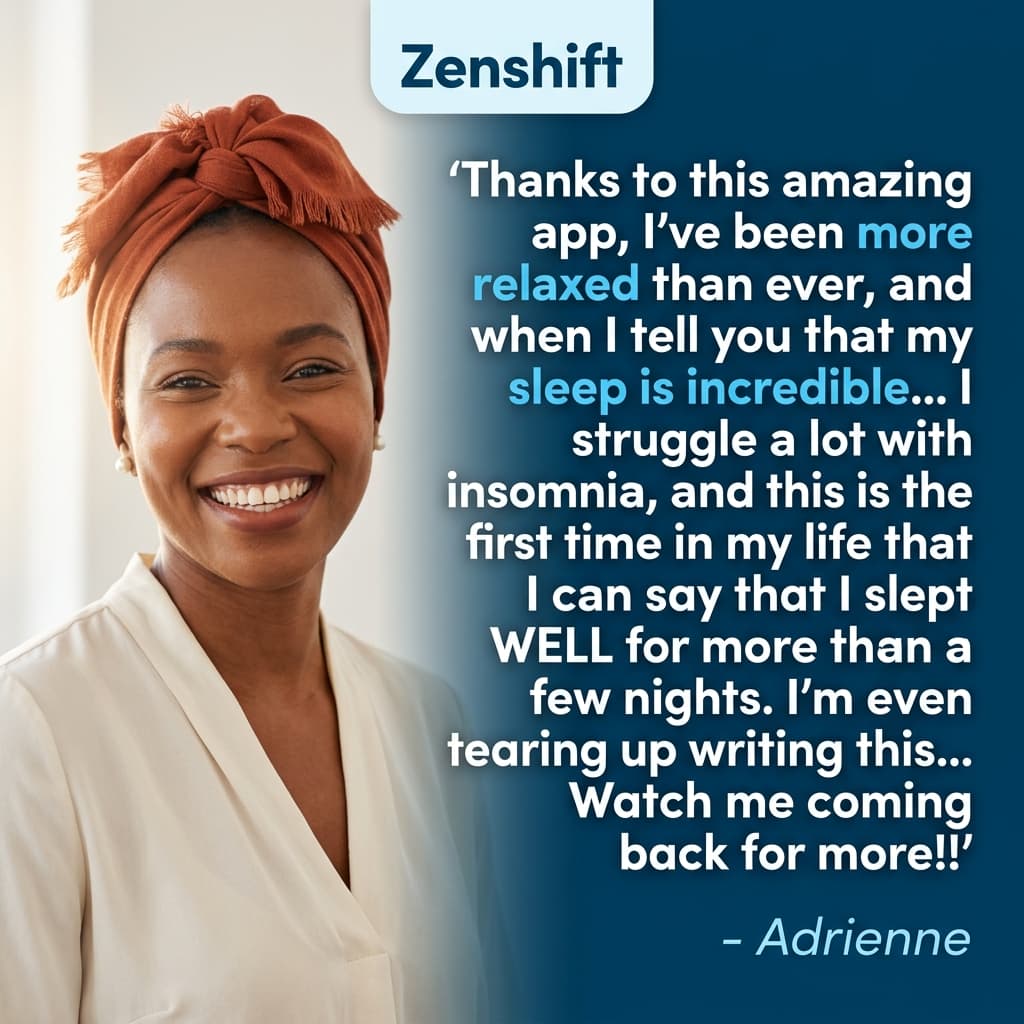 Zenshift Customer Testimonial — Sleep & Relaxation Social Proof Ad