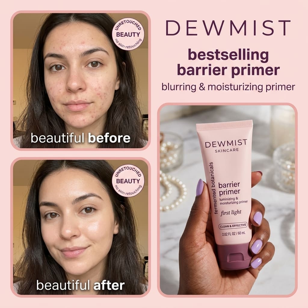 Dewmist Bestselling Barrier Primer — Before & After UGC Ad